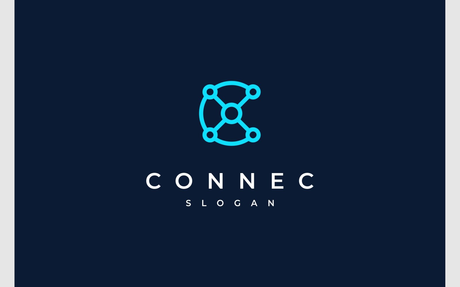 Letter C Connect Technology Logo