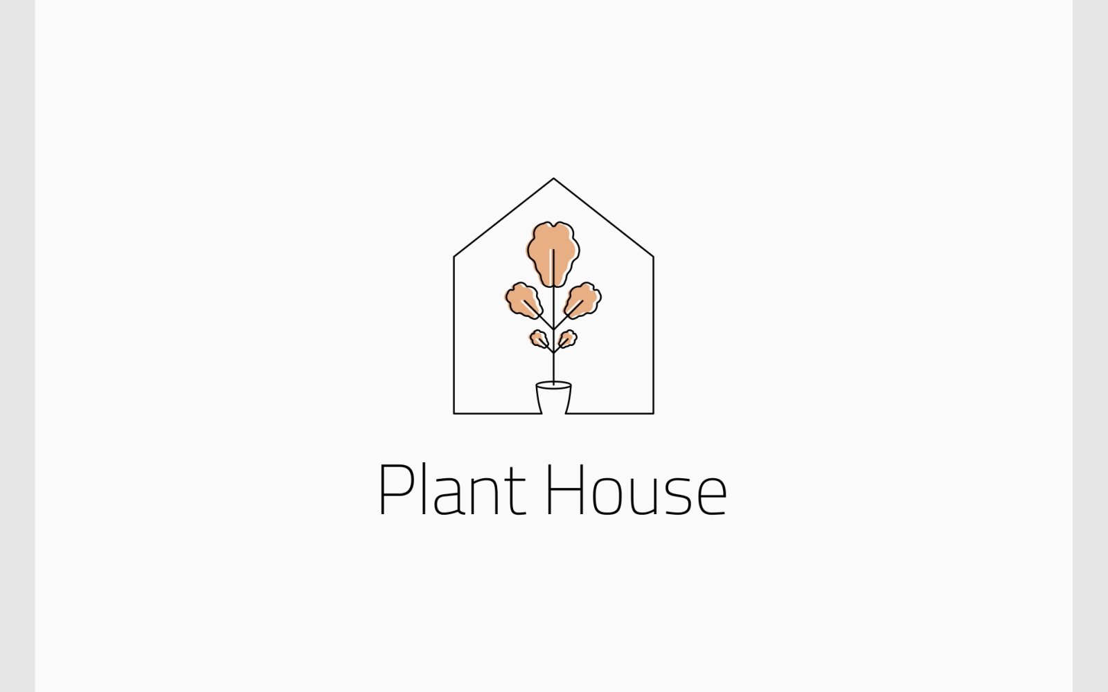 Flower Pot House Plant Logo
