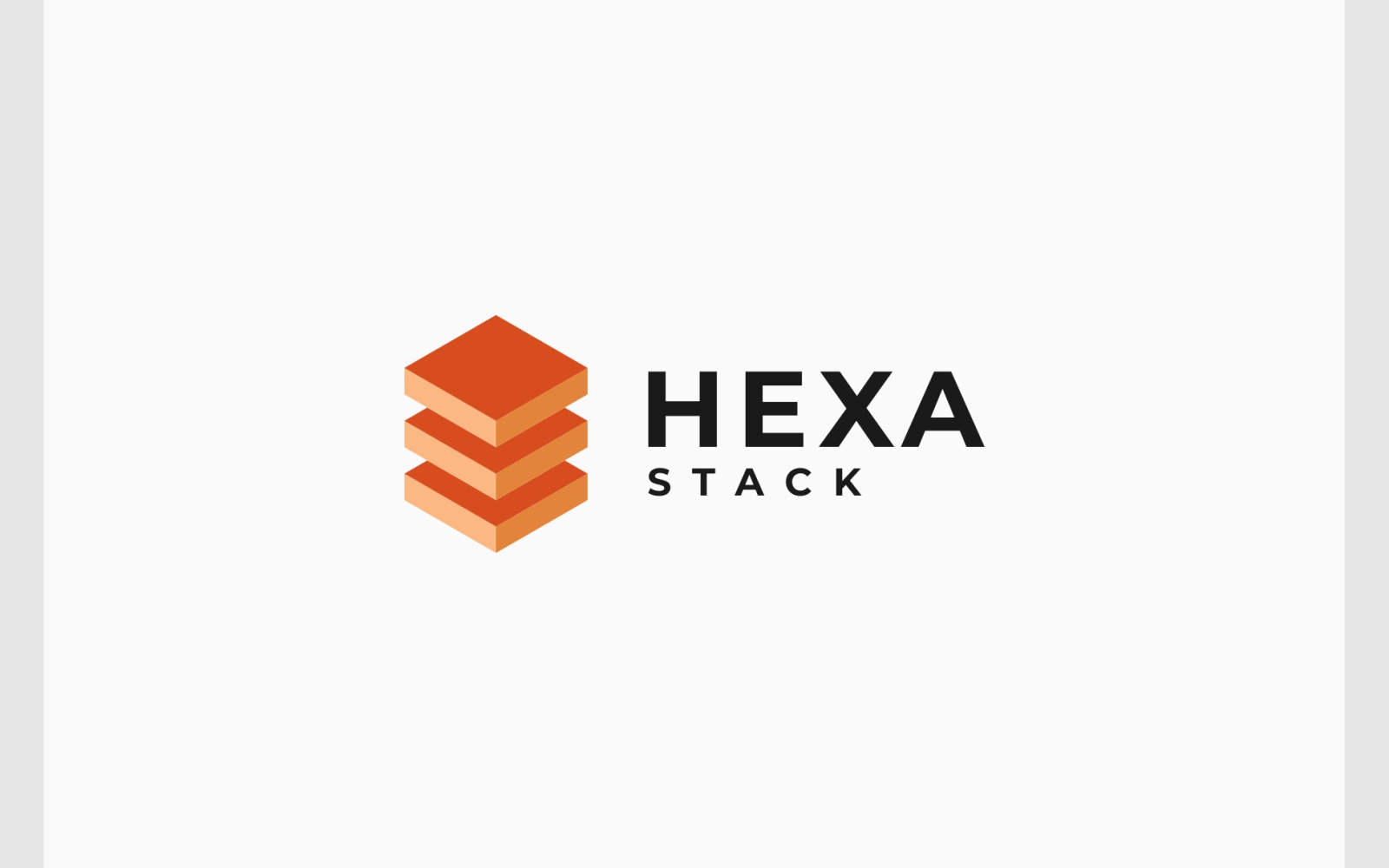 Data Storage Hexagon Stack 3D Isometric Logo