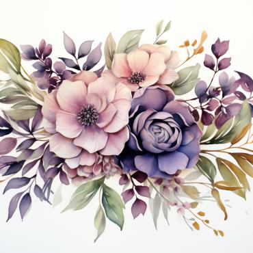 Bouquets Floral Illustrations Templates 384955