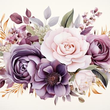 Bouquets Floral Illustrations Templates 384956