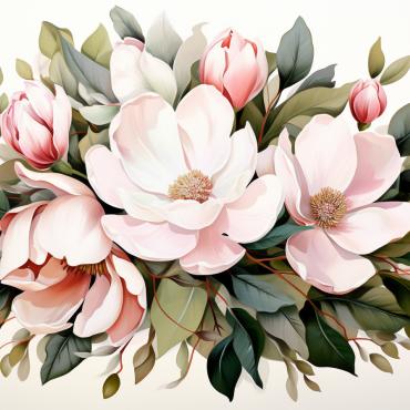 Bouquets Floral Illustrations Templates 384961