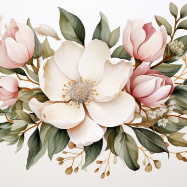 Bouquets Floral Illustrations Templates 384963