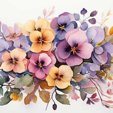 Bouquets Floral Illustrations Templates 384995