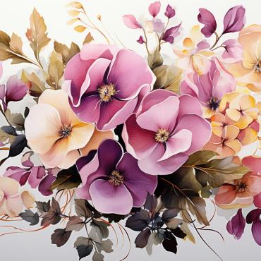 Bouquets Floral Illustrations Templates 384996