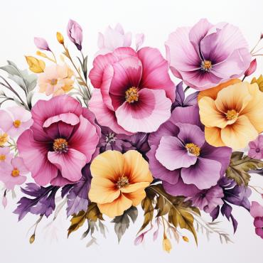 Bouquets Floral Illustrations Templates 384997