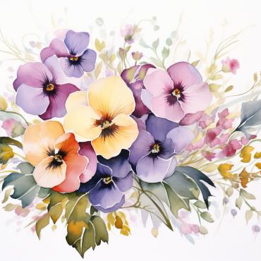 Bouquets Floral Illustrations Templates 384999