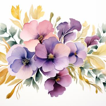 Bouquets Floral Illustrations Templates 385001