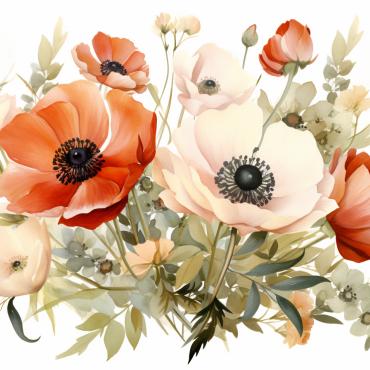 Bouquets Floral Illustrations Templates 385024