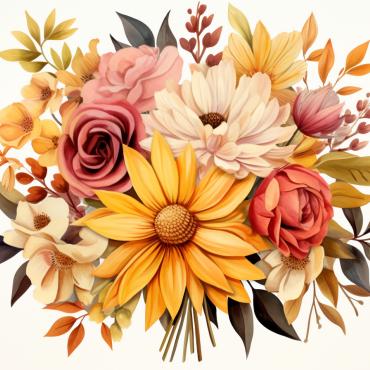 Bouquets Floral Illustrations Templates 385094