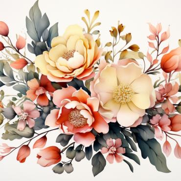 Bouquets Floral Illustrations Templates 385108