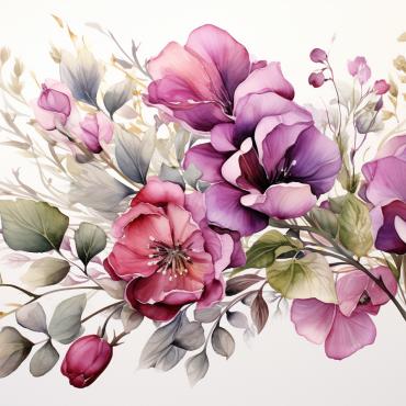 Bouquets Floral Illustrations Templates 385113