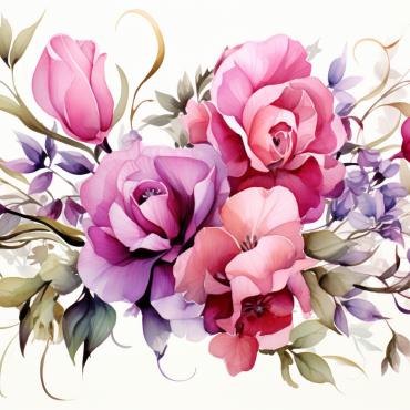 Bouquets Floral Illustrations Templates 385124