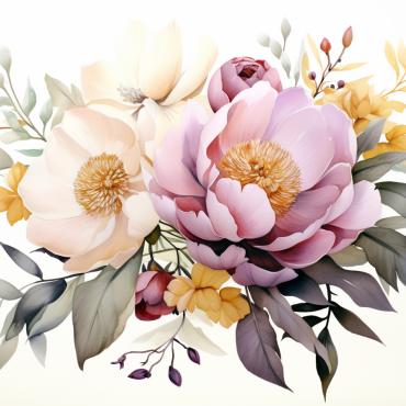 Bouquets Floral Illustrations Templates 385126