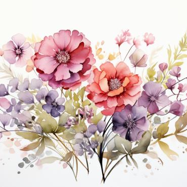 Bouquets Floral Illustrations Templates 385128