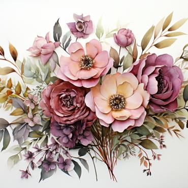 Bouquets Floral Illustrations Templates 385129