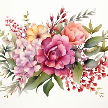 Bouquets Floral Illustrations Templates 385136
