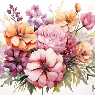 Bouquets Floral Illustrations Templates 385142