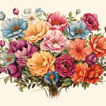 Bouquets Floral Illustrations Templates 385143