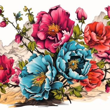 Bouquets Floral Illustrations Templates 385146
