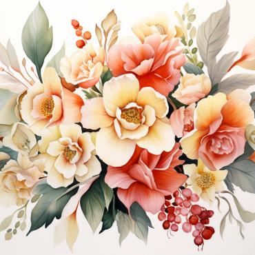 Bouquets Floral Illustrations Templates 385165