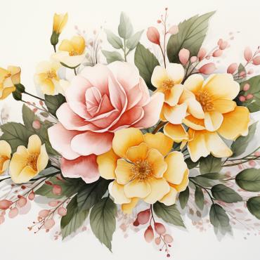 Bouquets Floral Illustrations Templates 385169