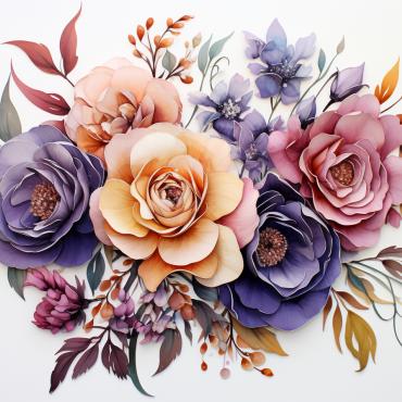 Bouquets Floral Illustrations Templates 385175