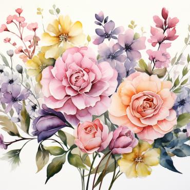 Bouquets Floral Illustrations Templates 385176