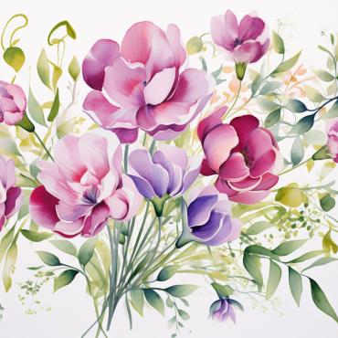Bouquets Floral Illustrations Templates 385182