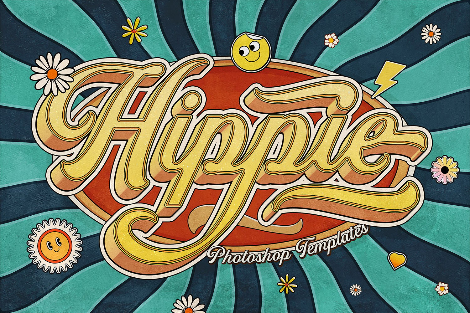 Retro Hippie Text Effects