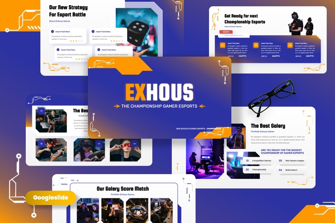 Exhous - Champion Gamer Googleslide Templates