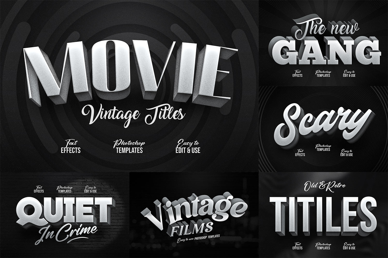 Old Movie Titles - Photoshop Templates