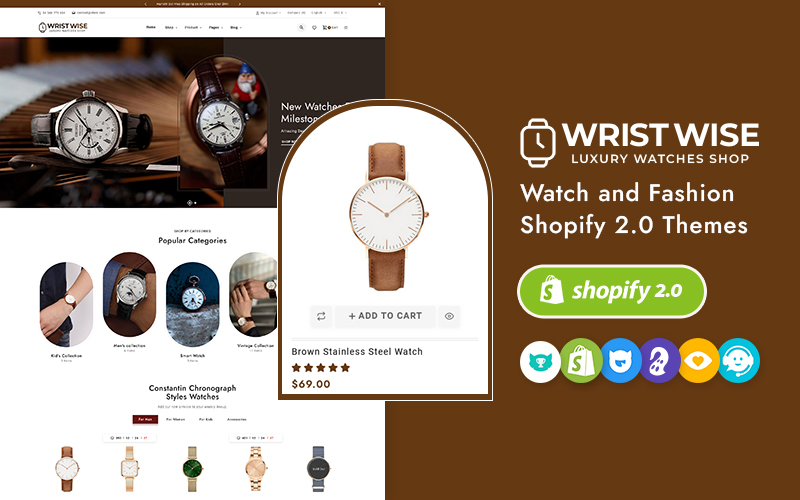 WristWise - Watches & Accessories - Shopify Theme