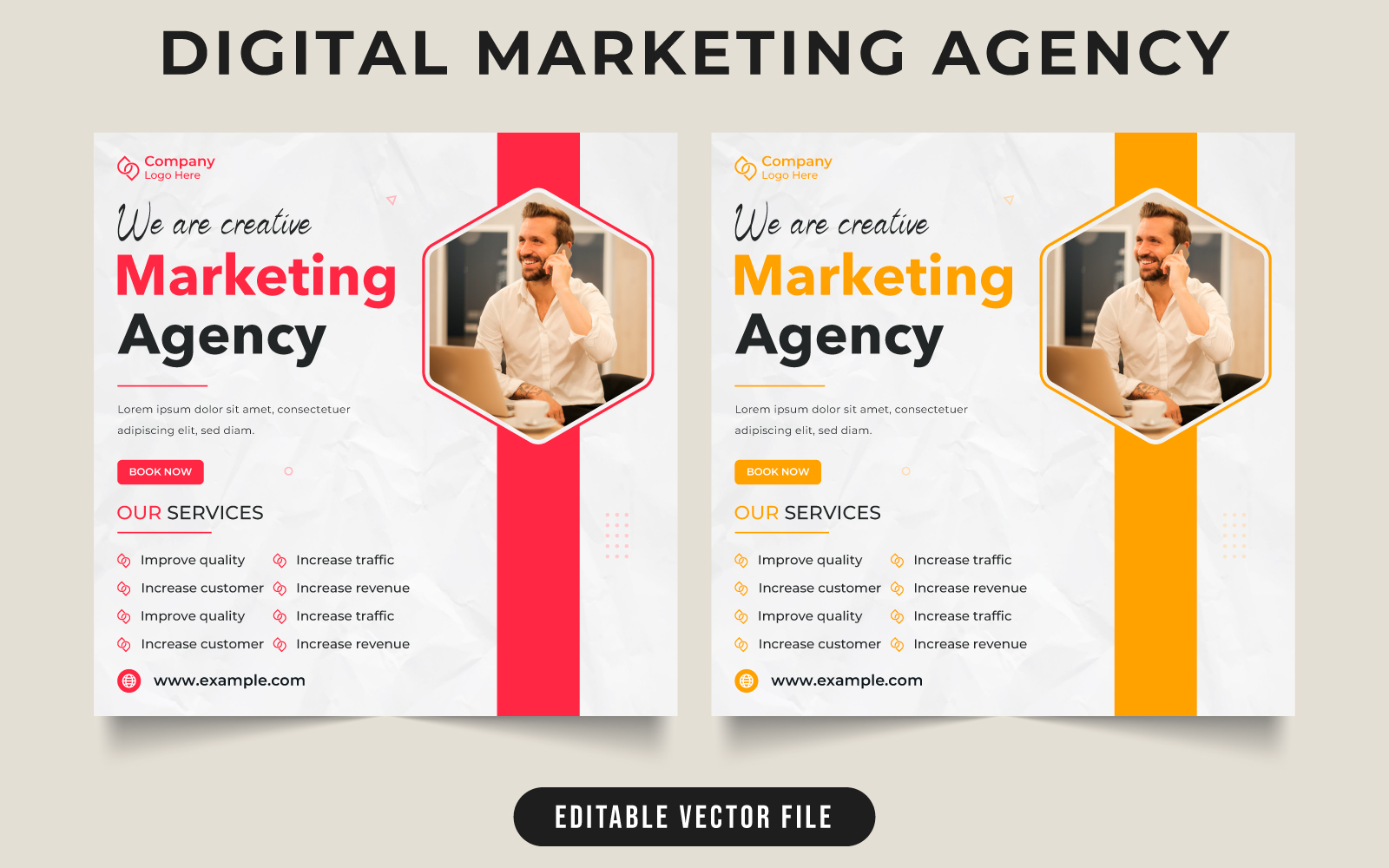 Digital marketing web banner design
