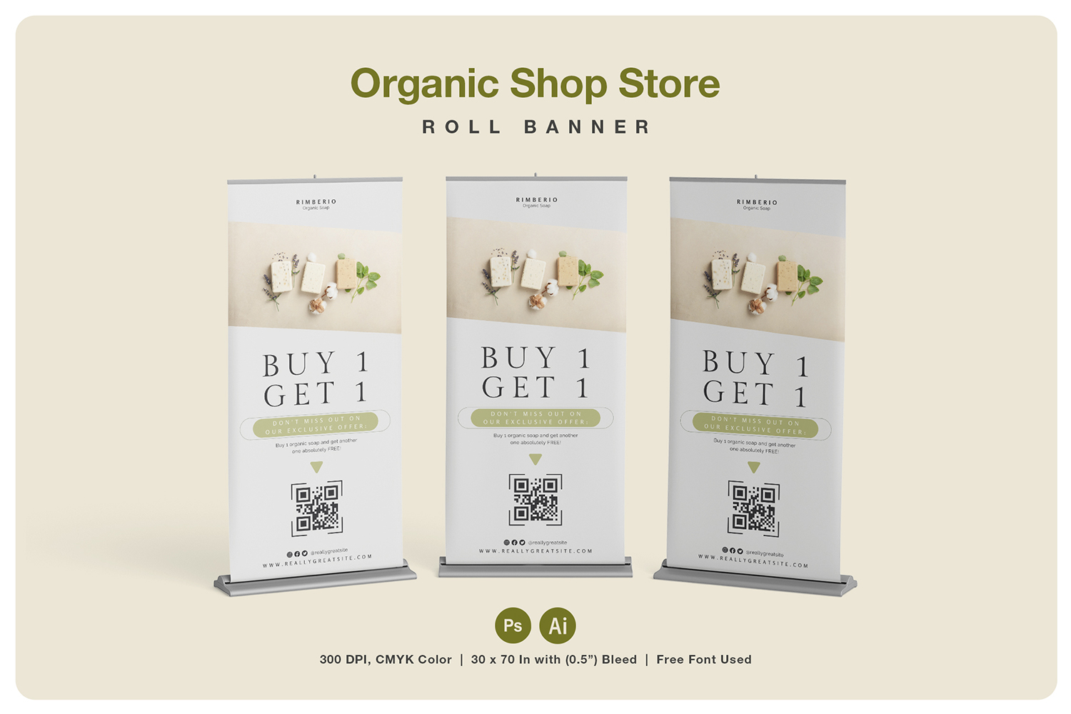 Natural Store Roll Up Banner