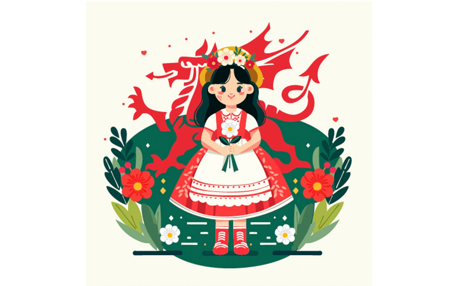 Saint David's Day Illustration