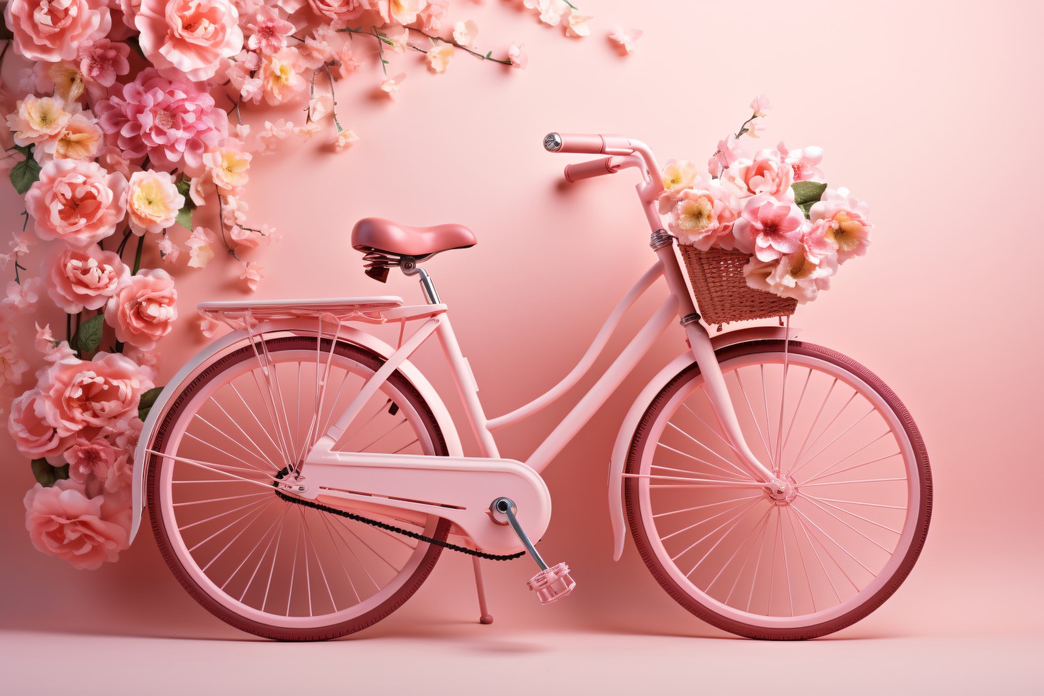 Cycle with Pink Balloon Decorated for Valentine day 09