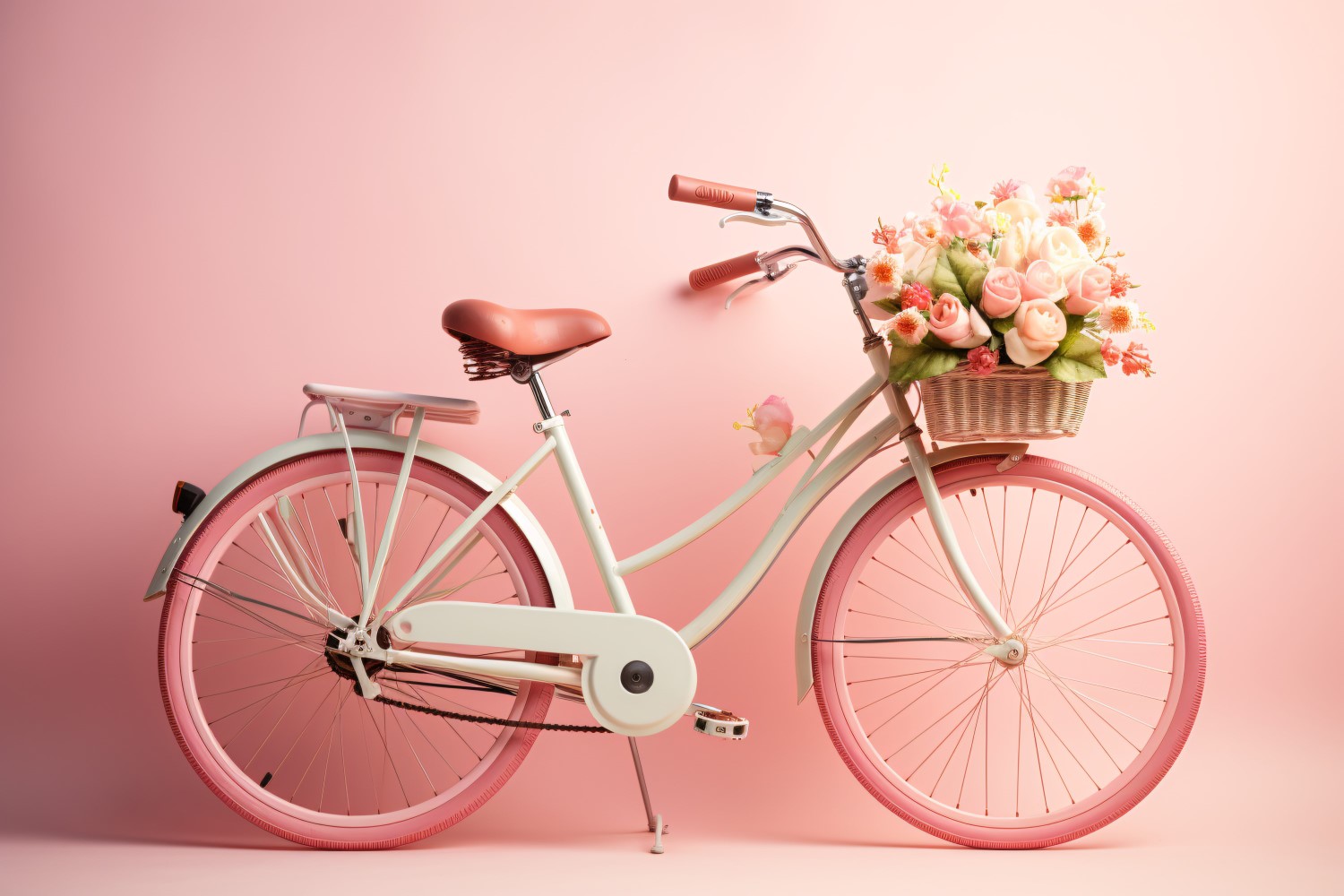 Cycle with Pink Balloon Decorated for Valentine day 10