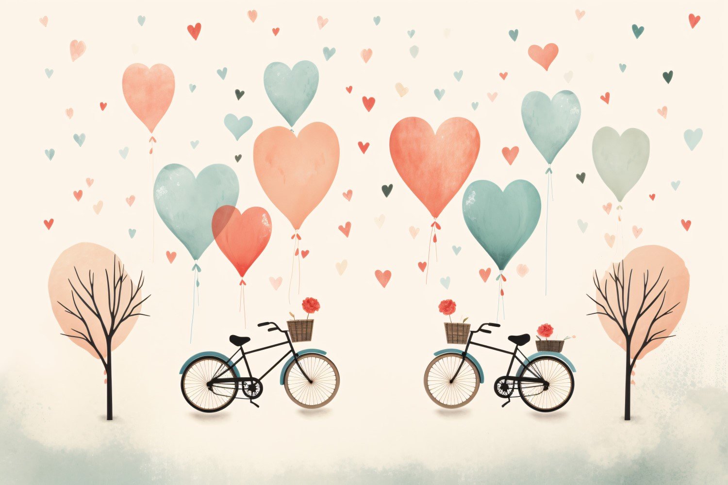 Celebrate Valentine day illustration Background 01