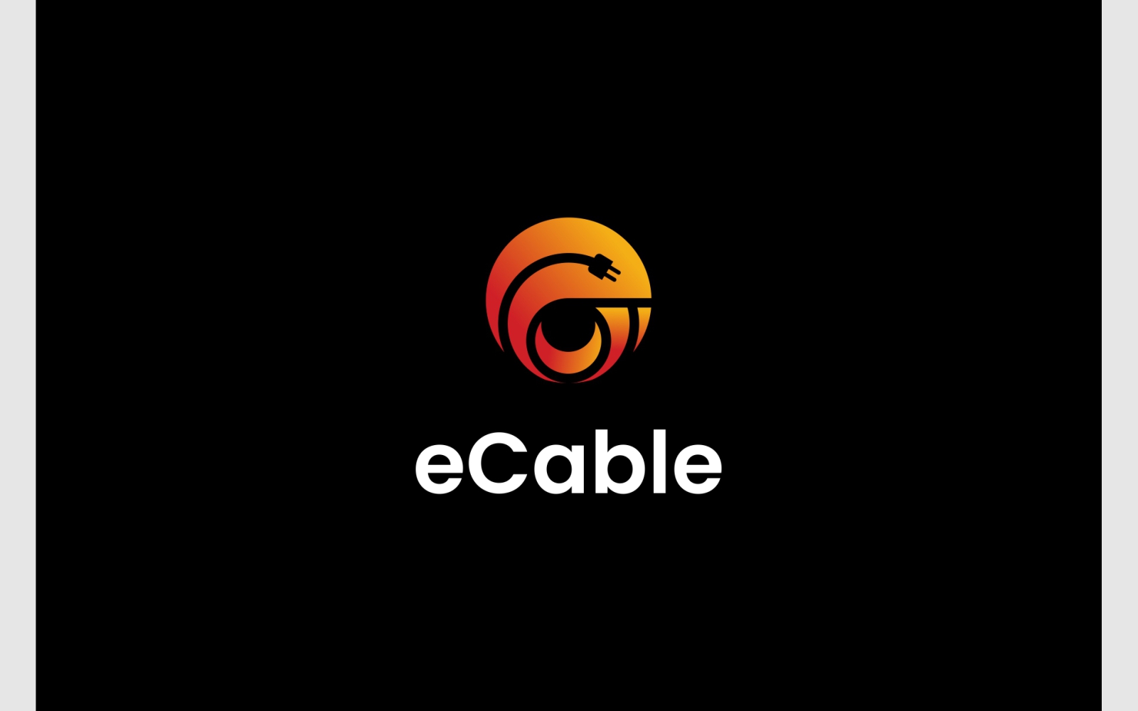 Letter E Cable Plug Electric Logo
