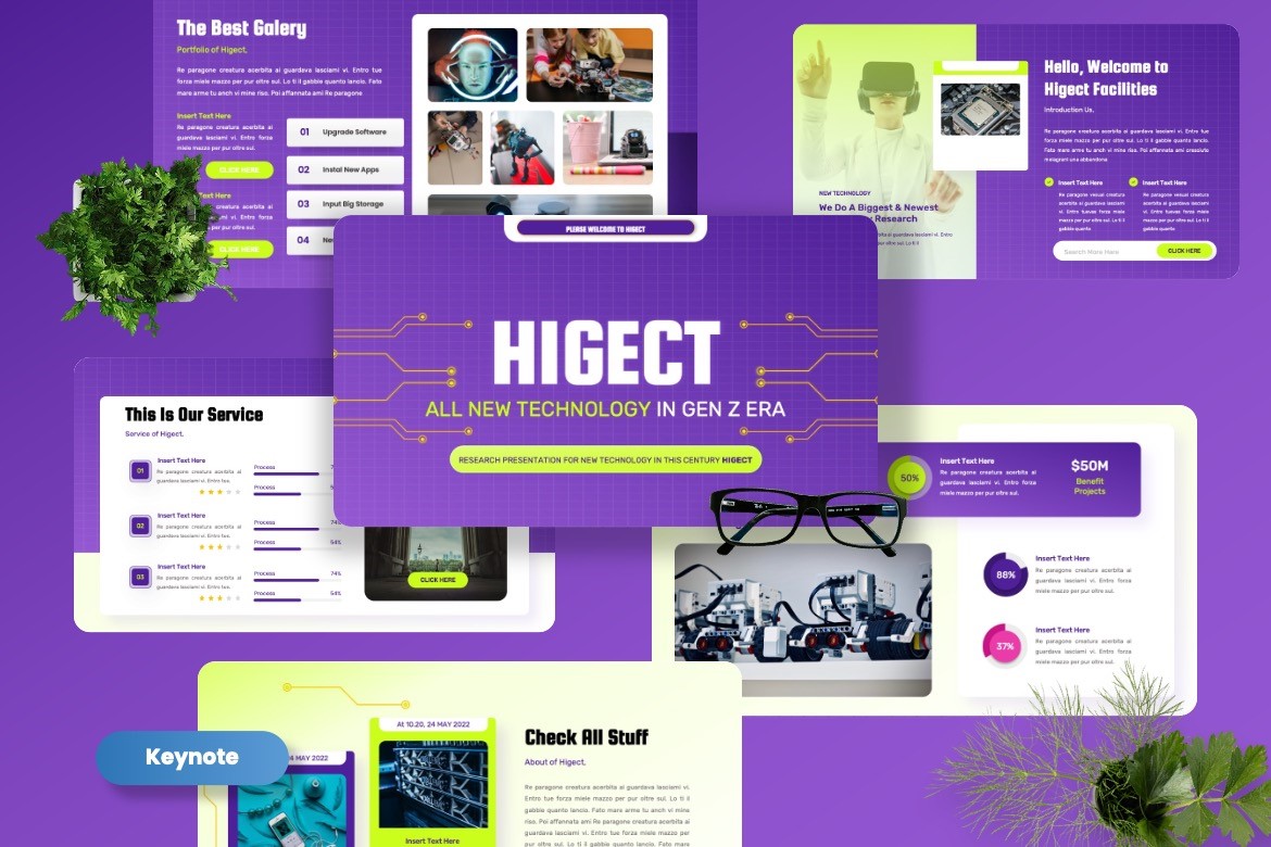 Higect - Tehcnology Keynote Templates