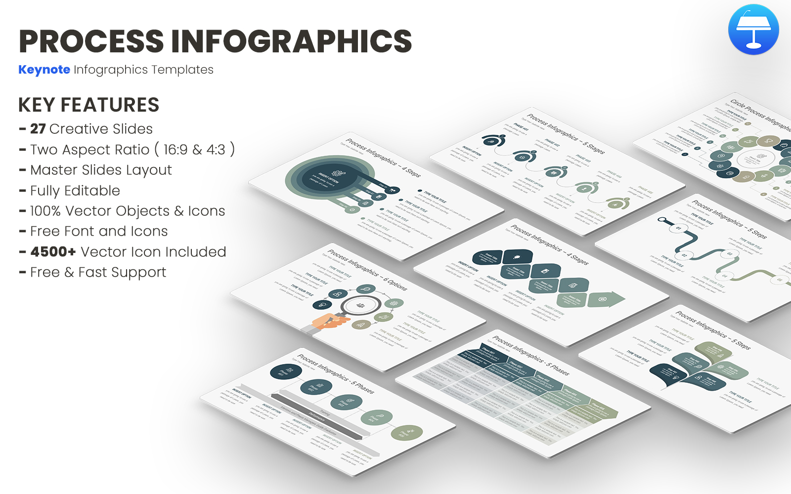 Process Infographics Keynote Templates