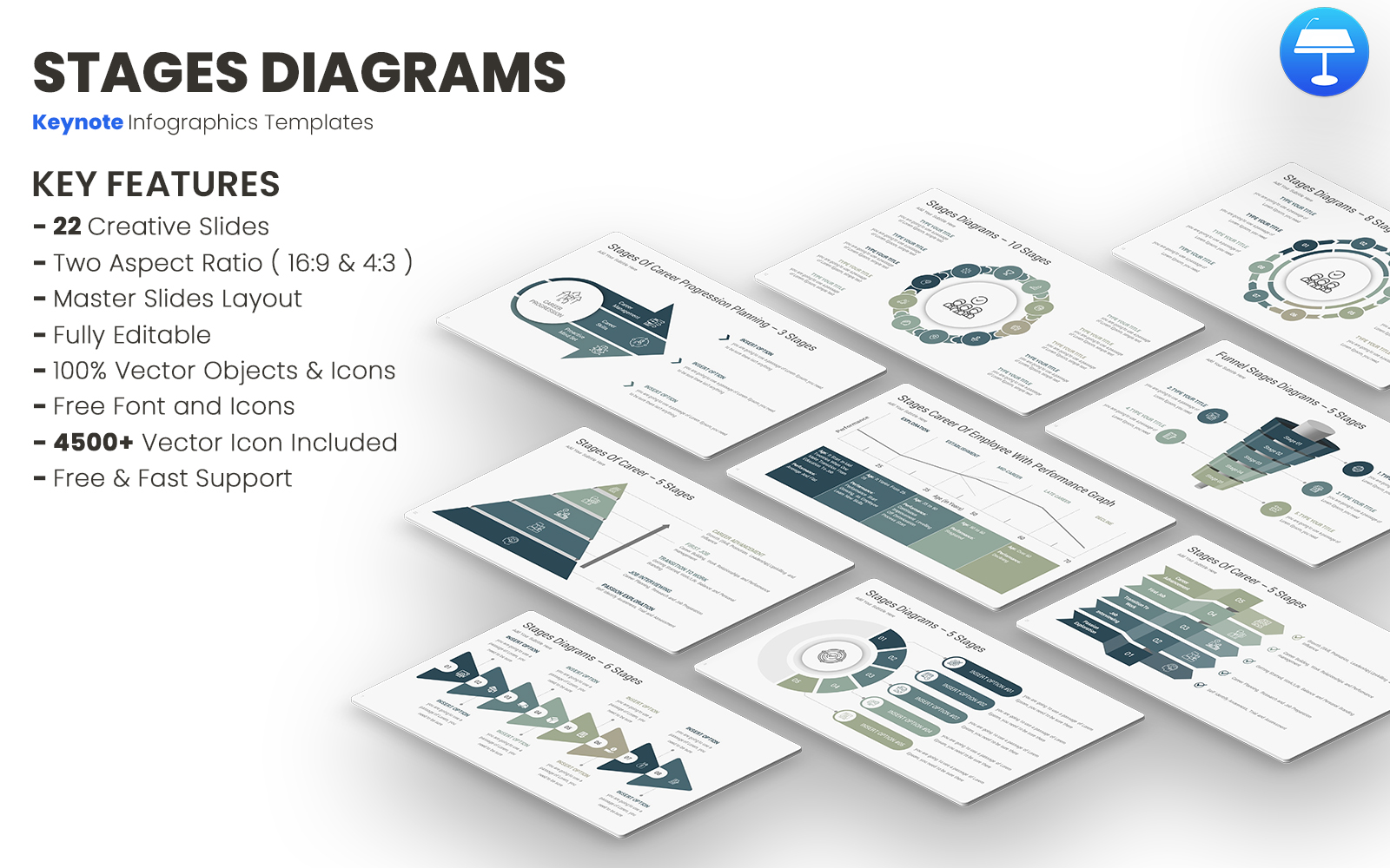 Stages Diagrams Keynote Templates