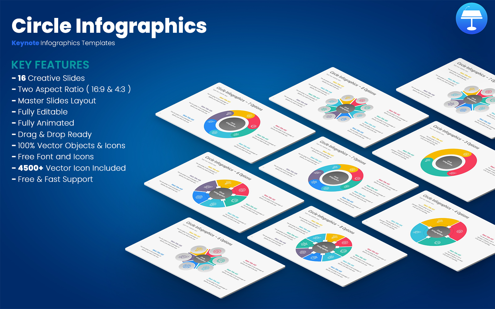 Circle Infographics Keynote templates
