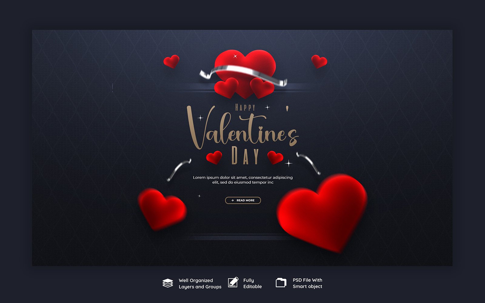 Valentine Day Social Media Web Banner  Template