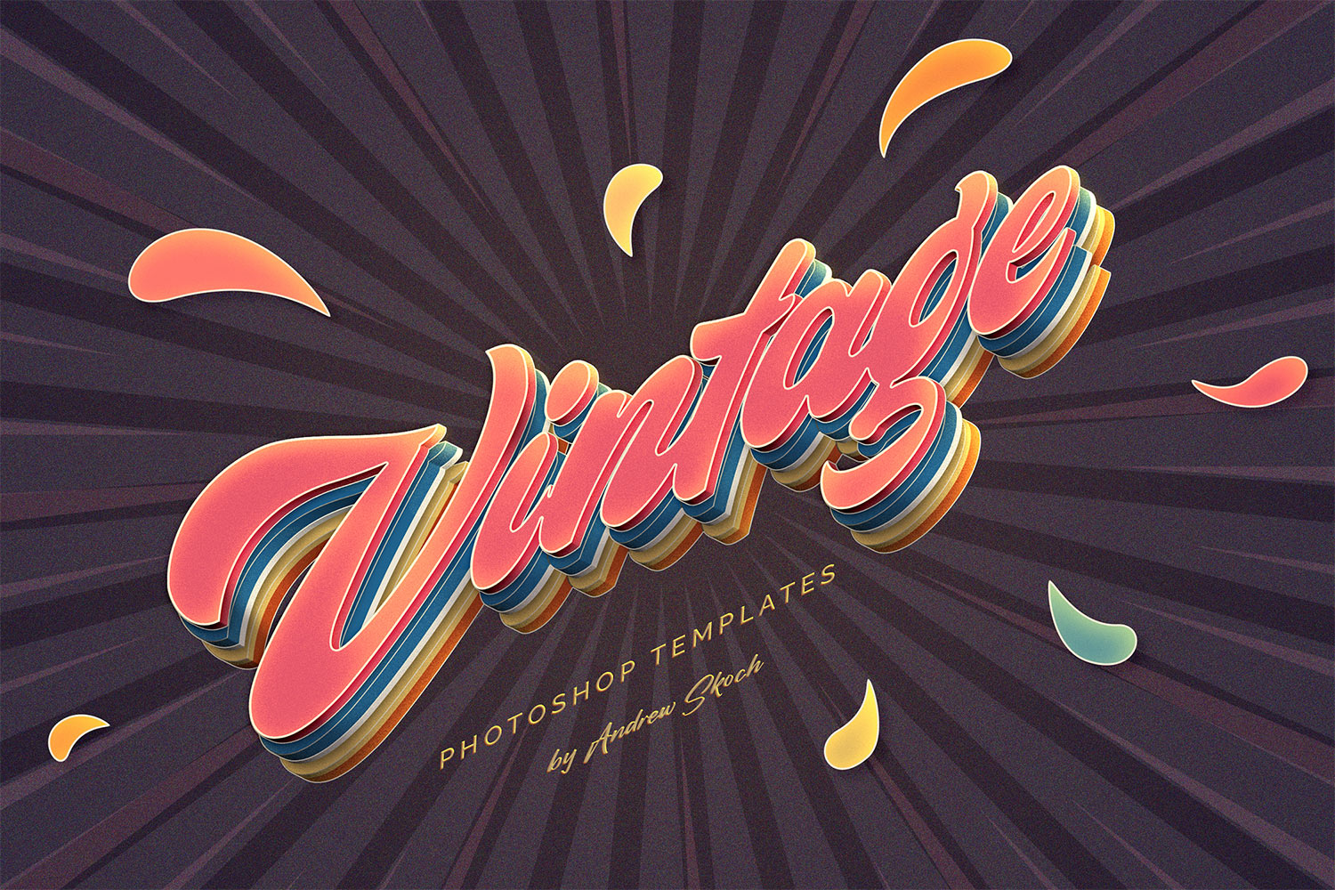 Vintage Text Effects Photoshop Templates