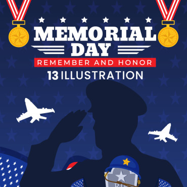 Day Memorial Illustrations Templates 385839