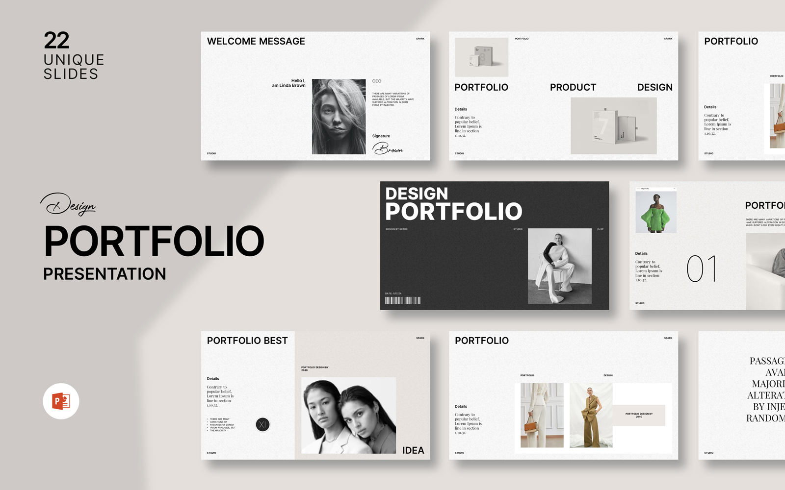 Design Portfolio PowerPoint Template