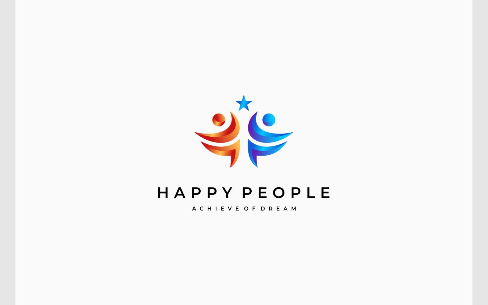 Happy People Success Colorful Logo