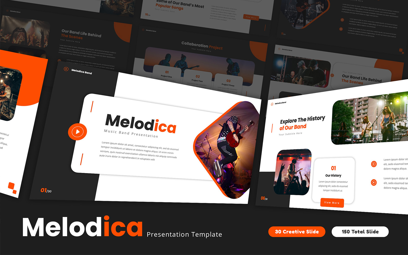 Melodica - Music Band Keynote Template